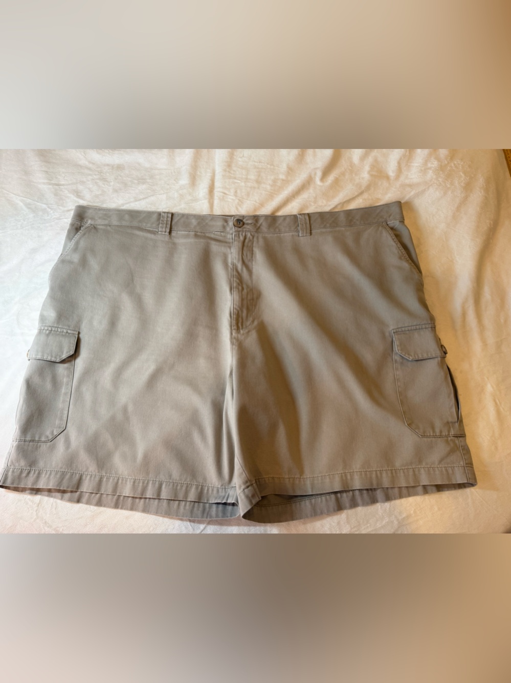 Harbor Bay Men’s Cargo Shorts Size 52R Khaki Utility Hiking Work Casual Big&Tall